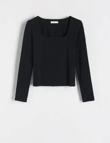 Bluza Reserved, negru Negru