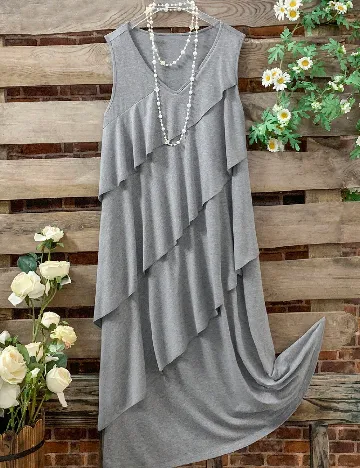 Rochie lunga SHEIN CURVE, gri Gri