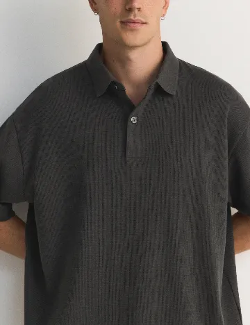 Tricou Reserved, gri inchis