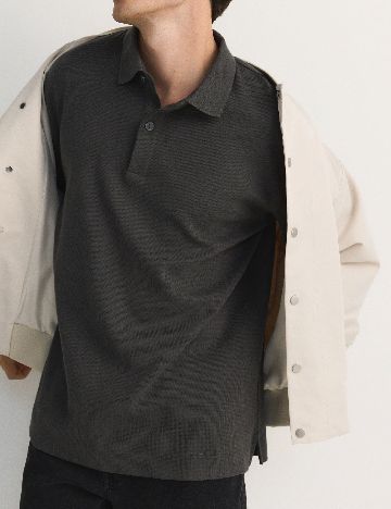 Tricou Reserved, gri inchis