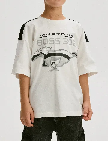 Tricou Reserved, alb Alb