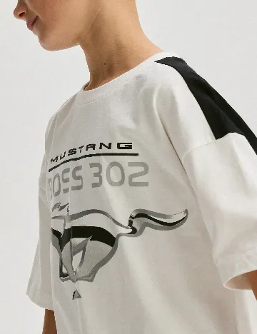 Tricou Reserved, alb Alb