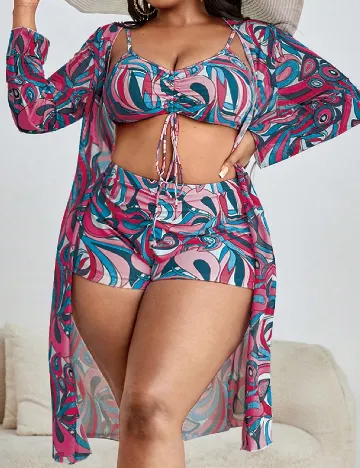 Costum de baie SHEIN CURVE, mix culori