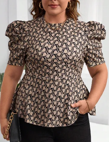 Bluza SHEIN CURVE, crem Crem