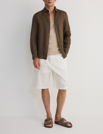 Pantaloni scurti Reserved, alb