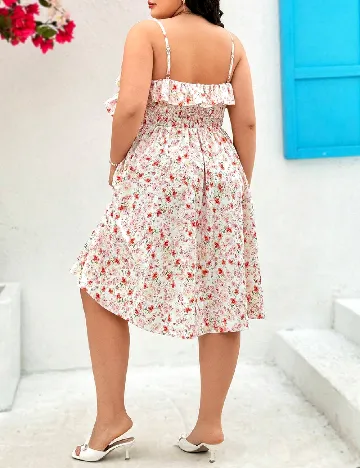 Rochie medie SHEIN CURVE, floral print Floral print