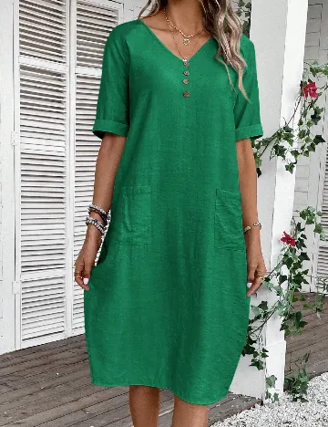 Rochie medie SHEIN, verde