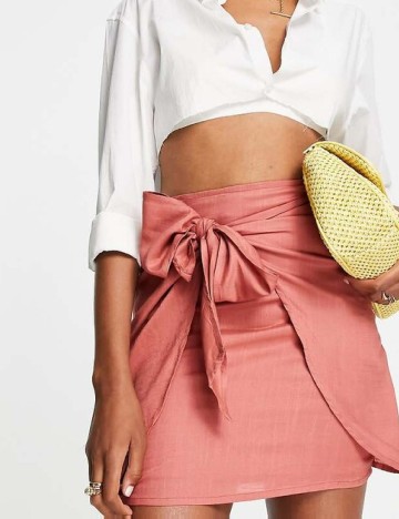 Fusta ASOS, roz pudra inchis