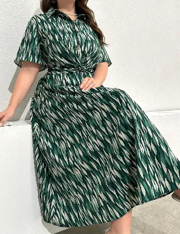 Rochie lunga SHEIN CURVE, verde Verde