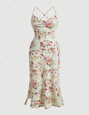 Rochie medie SHEIN CURVE, floral Floral print