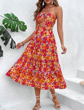 Rochie medie SHEIN, floral print