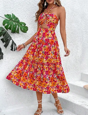 Rochie medie SHEIN, floral print