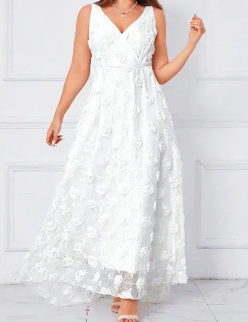 Rochie lunga SHEIN CURVE, alb