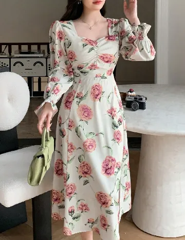 Rochie medie Dazy, floral print