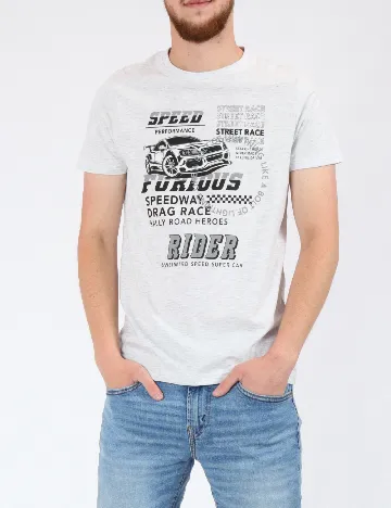 Tricou Milano Bulls, gri Gri