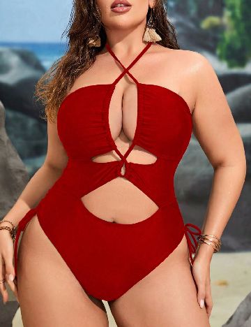 Costum de baie SHEIN CURVE, rosu