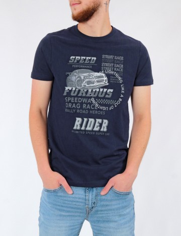 Tricou Milano Bulls, bleumarin