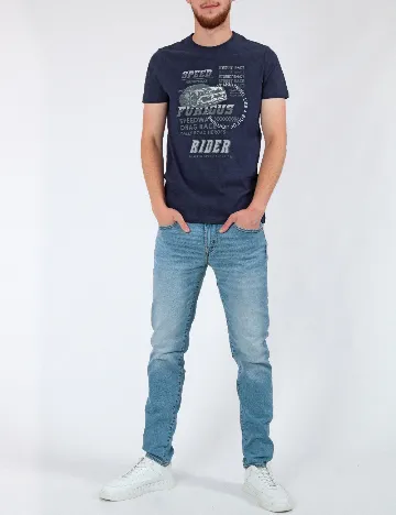 Tricou Milano Bulls, bleumarin Albastru
