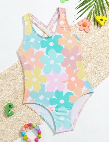 Costum de baie Shein Kids, mix culori