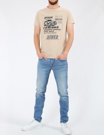 Tricou Milano Bulls, crem