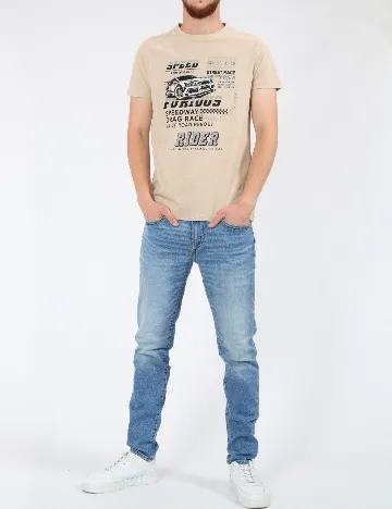 Tricou Milano Bulls, crem Crem