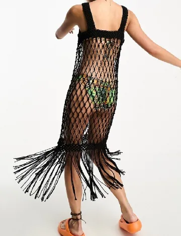Rochie de plaja Reclaimed Vintage, negru