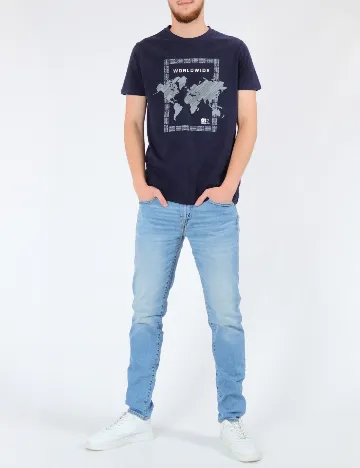 Tricou Milano Bulls, bleumarin Albastru