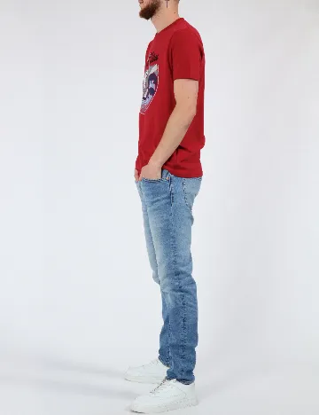 Tricou Milano Bulls, rosu Rosu