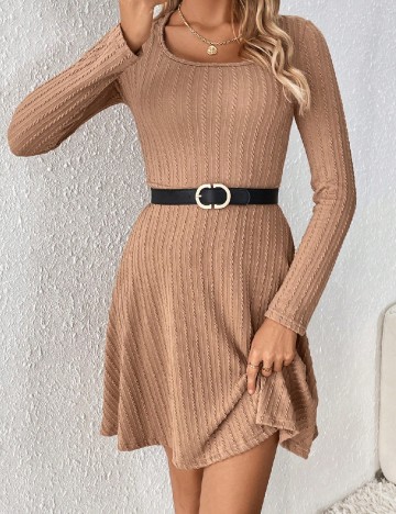 Rochie scurta SHEIN, maro