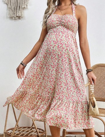 Rochie medie SHEIN Maternity, floral print