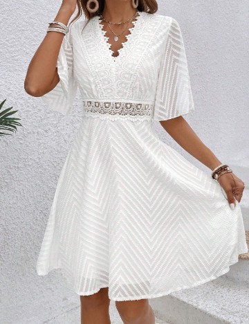 Rochie scurta SHEIN, alb