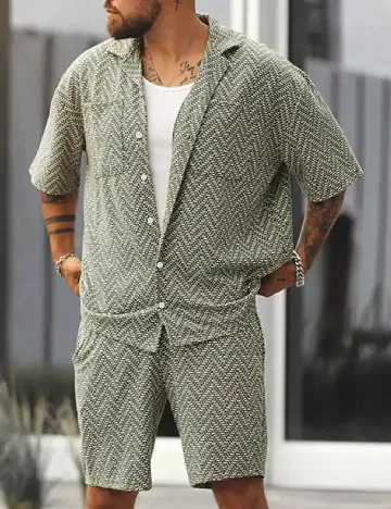 Compleu SHEIN, verde/alb