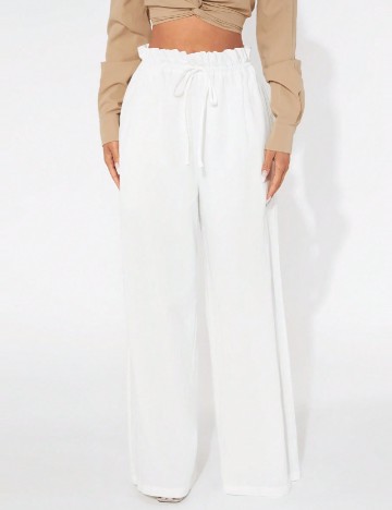 Pantaloni SHEIN, alb