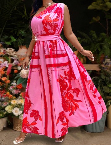 Rochie lunga SHEIN CURVE, mix culori