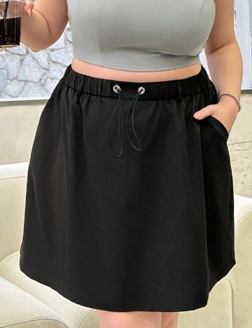 Fusta SHEIN CURVE, negru