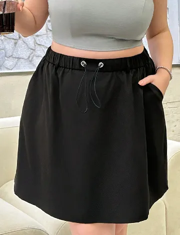 Fusta SHEIN CURVE, negru