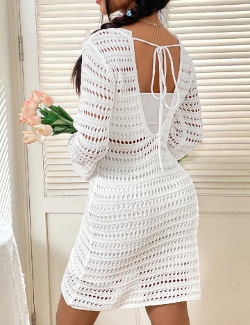 Rochie de plaja SHEIN, alb
