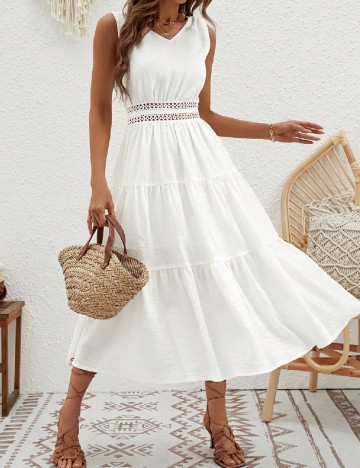 Rochie medie SHEIN, alb