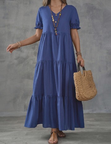 Rochie lunga Emery Rose, albastru