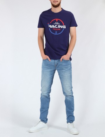 Tricou Milano Bulls, bleumarin