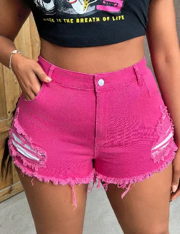 Pantaloni scurti SHEIN CURVE, roz