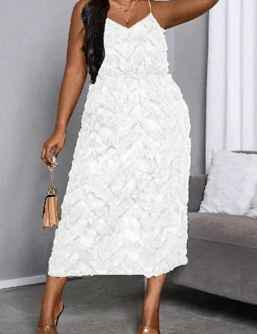 Rochie medie SHEIN CURVE, alb