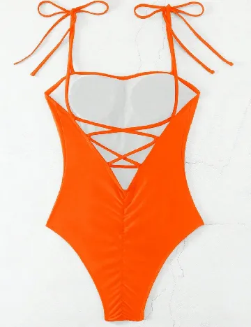 Costum de baie SHEIN, portocaliu