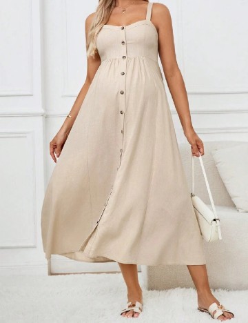 Rochie medie SHEIN Maternity, crem