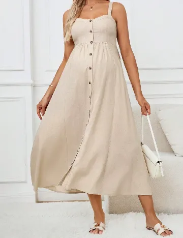 Rochie medie SHEIN Maternity, crem