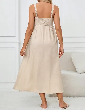 Rochie medie SHEIN Maternity, crem