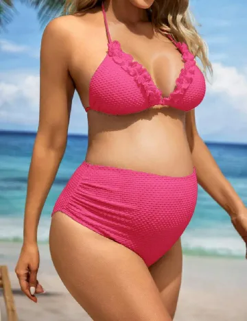 Costum de baie SHEIN Maternity, roz