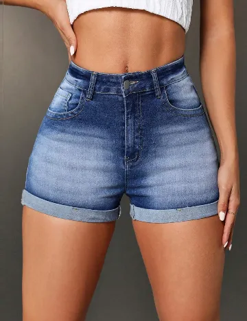 Pantaloni scurti SHEIN, albastru
