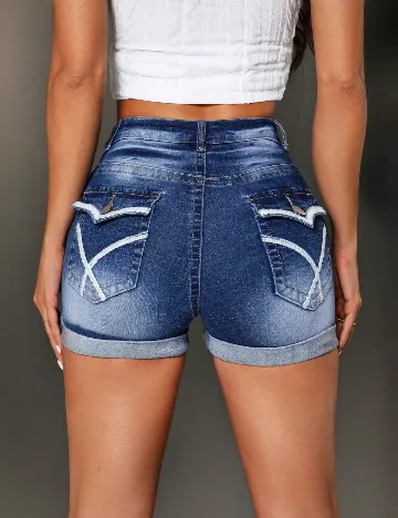 Pantaloni scurti SHEIN, albastru