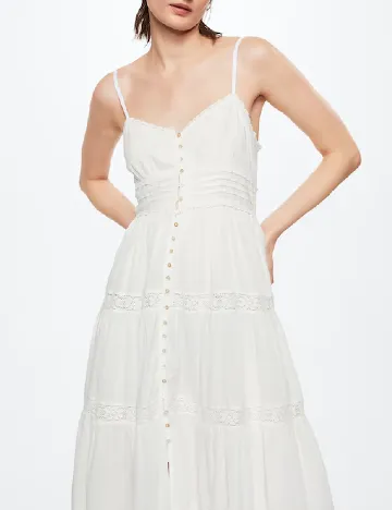 Rochie lunga Mango, alb